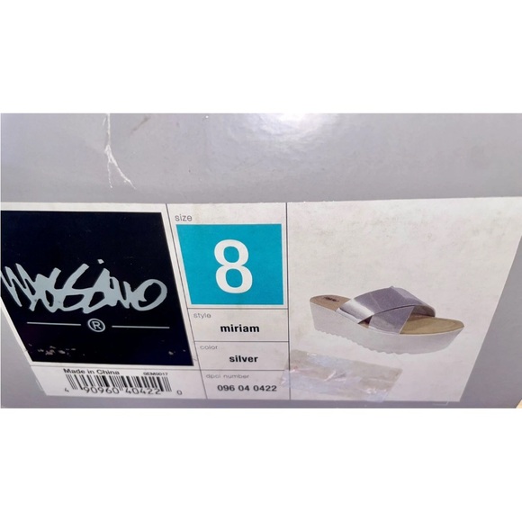 Women’s Mossimo Miriam Silver Platform Wedge Sandals US Size 8 New In Box - Picture 10 of 12